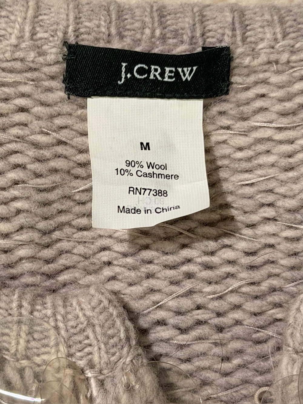 J Crew Wool Cashmere Cardigan Sweater with Clear Sequin Paillettes
Size Medium - Picture 5 of 5